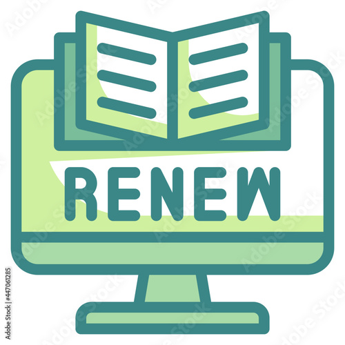 renew blue line icon