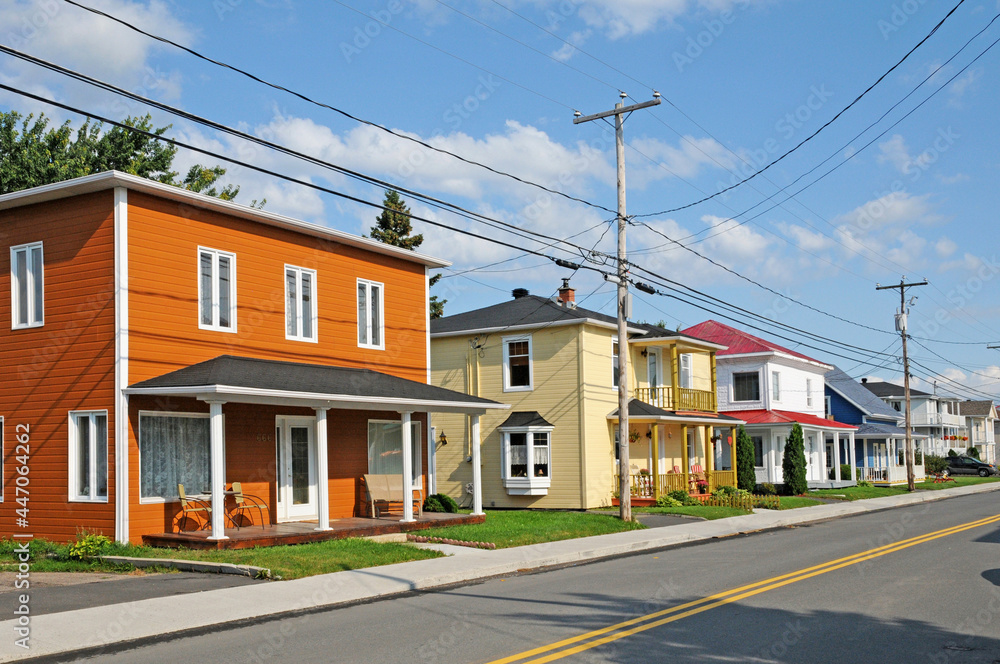 Fototapeta premium Quebec; Canada- june 25 2018 : small village of Saint Bruno