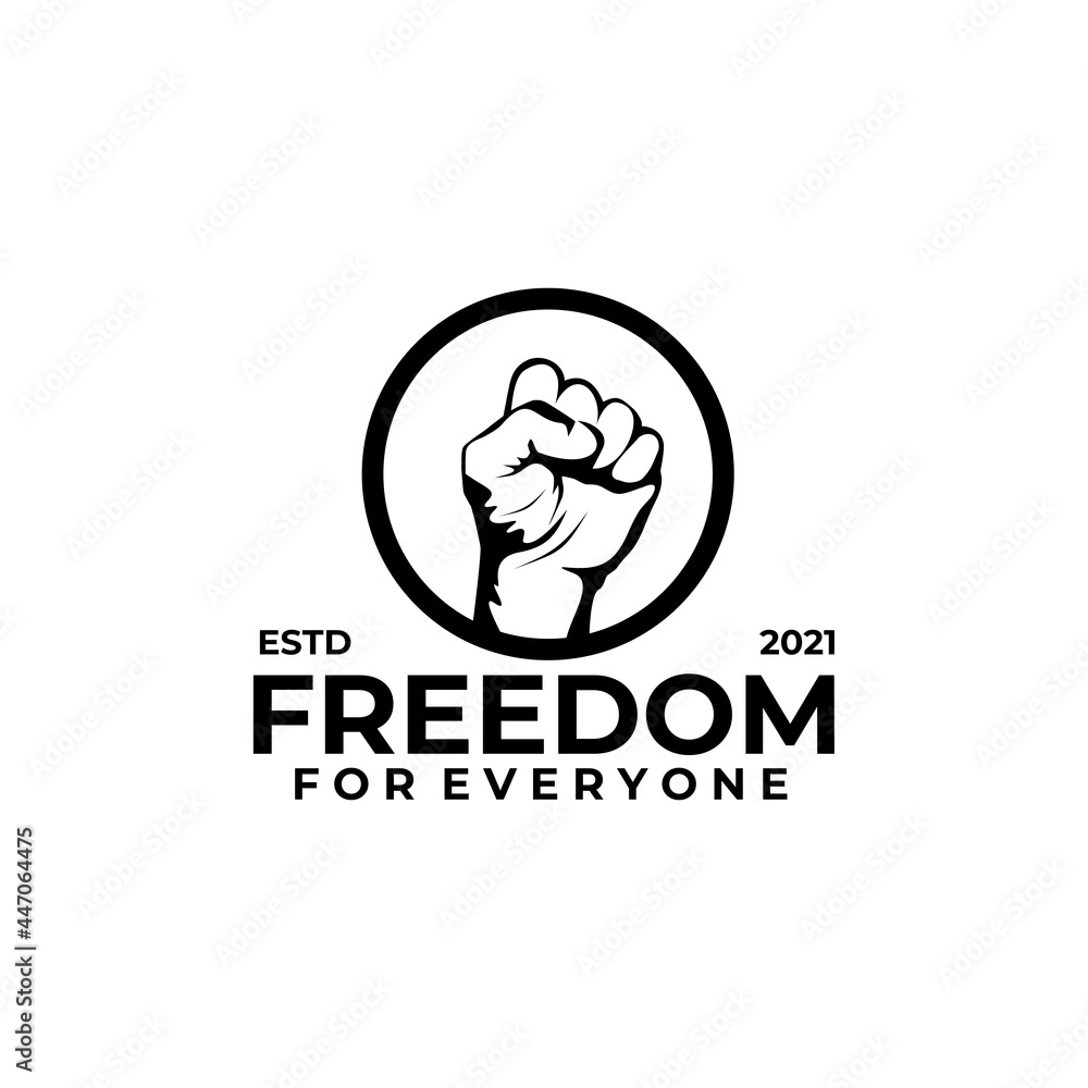 Fist freedom logo design template Fist freedom logo design template