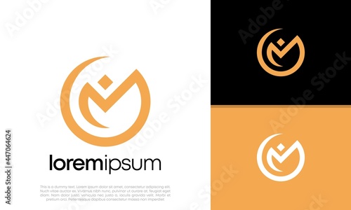 Initials M. MM logo design. Initial Letter Logo. 