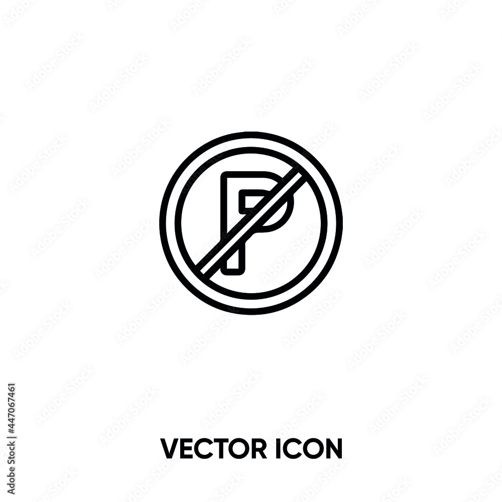 No parking vector icon . Modern, simple flat vector illustration for website or mobile app.Parking symbol, logo illustration. Pixel perfect vector graphics No parking vector icon . Modern, simple flat vector illustration for website or mobile app.Parking symbol, logo illustration. Pixel perfect vector graphics