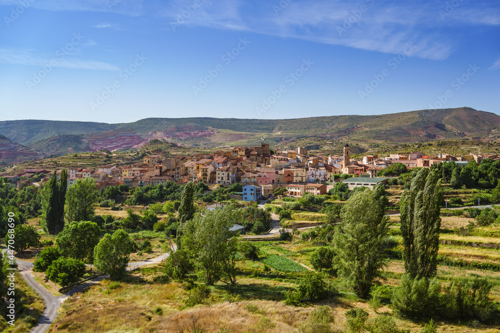 Riodeva townscape, small town in Teruel province, Aragon, Spain.