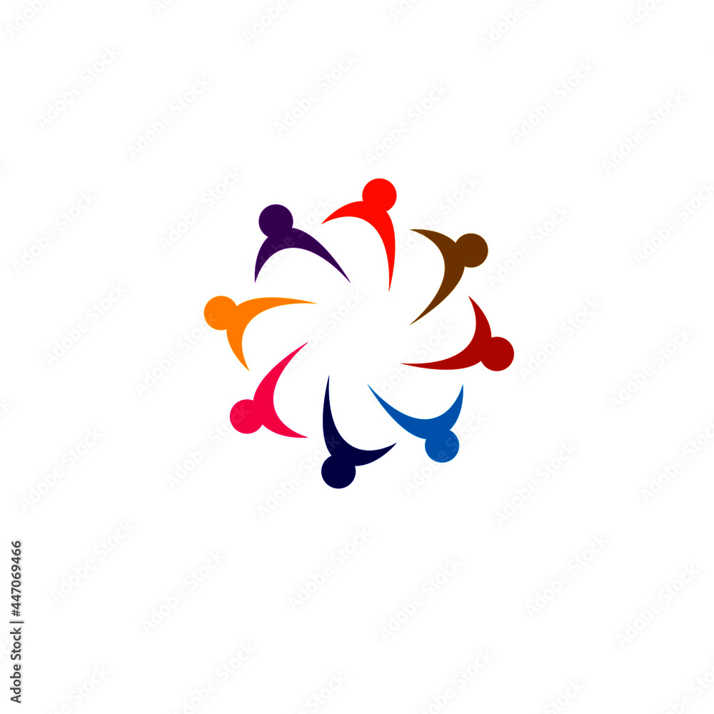 COLORFUL PEOPLE TEAM SIGN, SYMBOL, LOGO ISOLATED ON WHITE COLORFUL PEOPLE TEAM SIGN, SYMBOL, LOGO ISOLATED ON WHITE