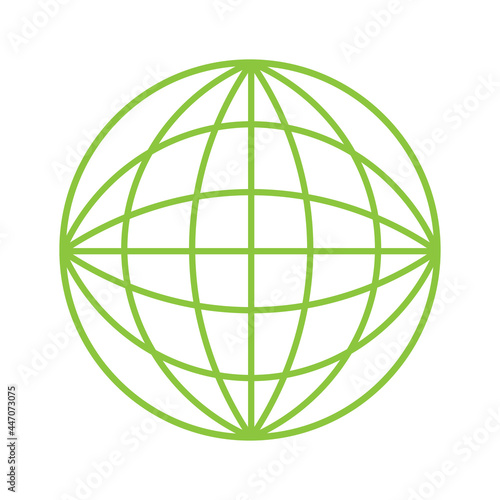 Eco green planet earth icon Bio nature green eco symbol for web and business