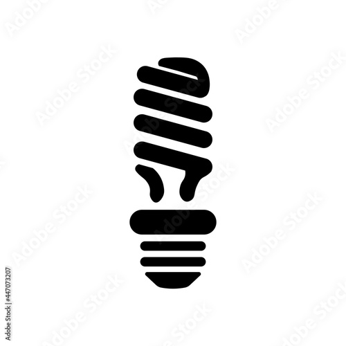 Light bulb or idea and inspiration simple icon Electric light energy concept