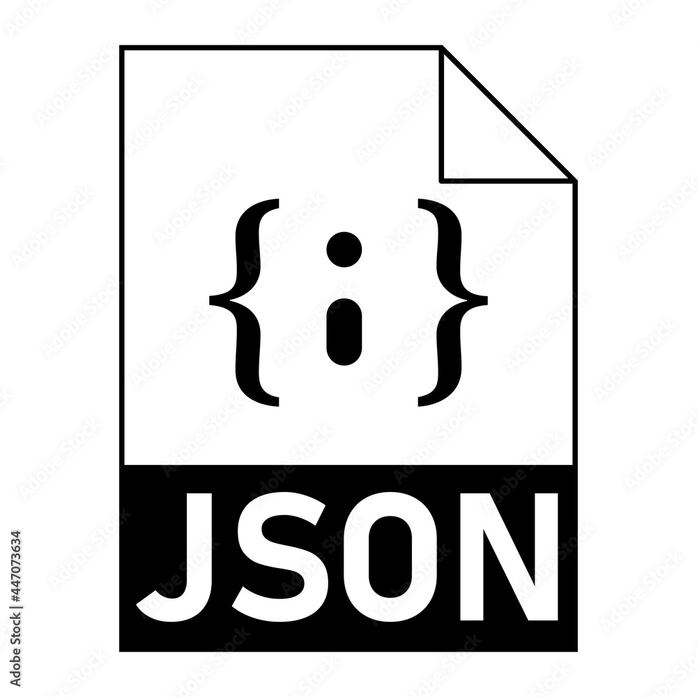 Modern flat design of JSON file icon for web Modern flat design of JSON file icon for web
