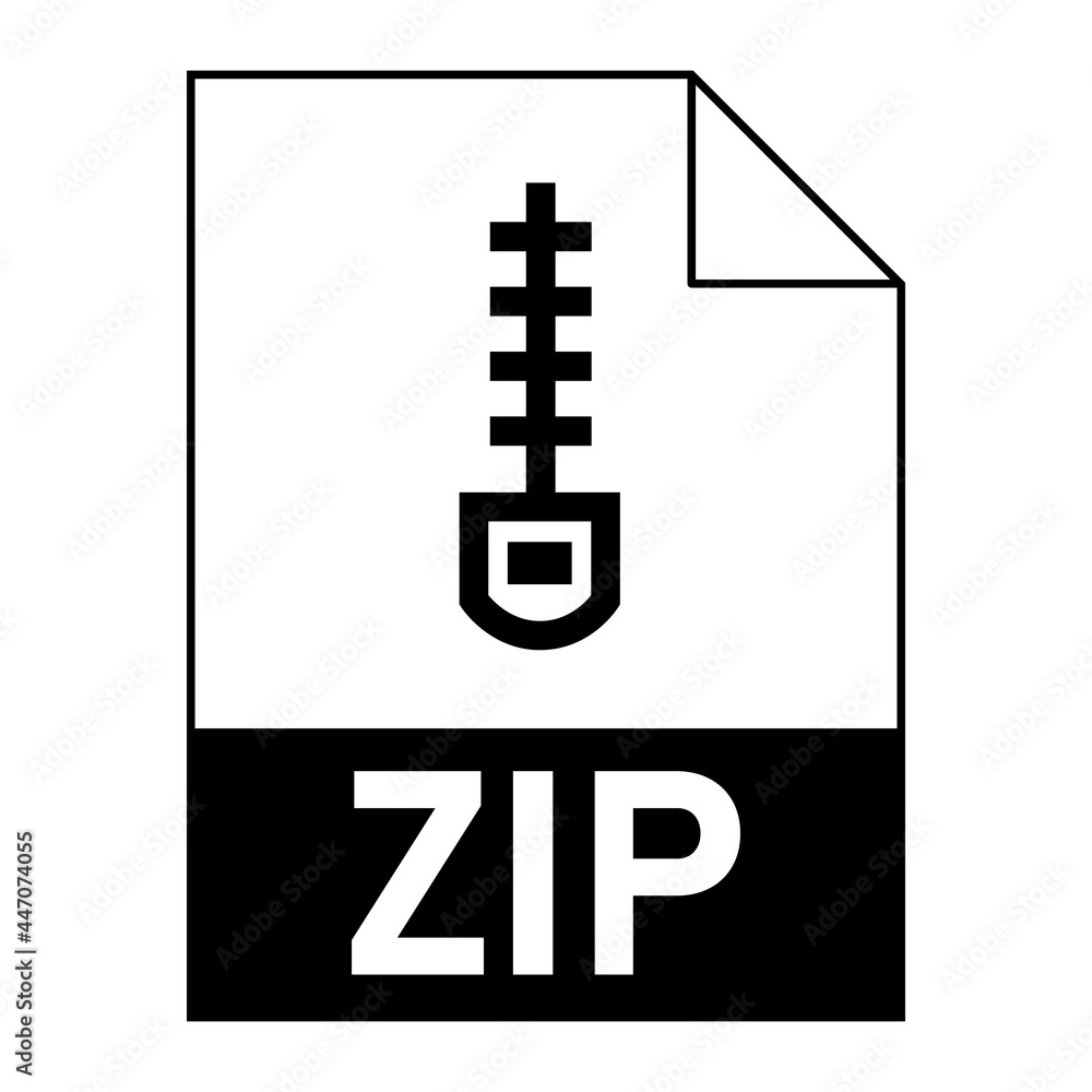 Modern flat design of ZIP archive file icon for web Modern flat design of ZIP archive file icon for web