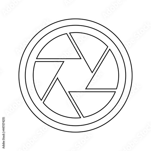 Simple illustration of photo camera aperture for apps and websites