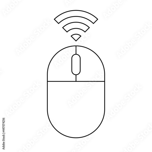 Simple illustration of mouse Personal computer component icon