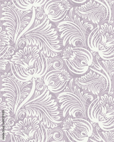 Floral elegant  seamless pattern. Wallpaper, textile design © Olha