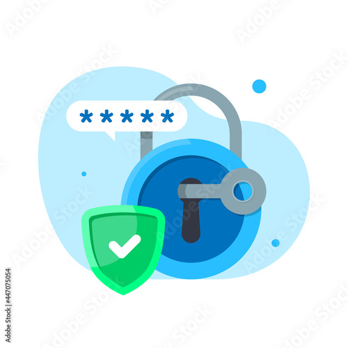 pin code password protection concept illustration flat design vector eps10. modern graphic element for landing page, empty state ui, infographic, icon, etc