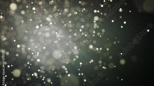 キラキラの玉ボケパーティクル。ループの背景素材