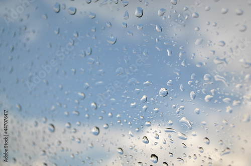 дождь, капли дождя, стекло