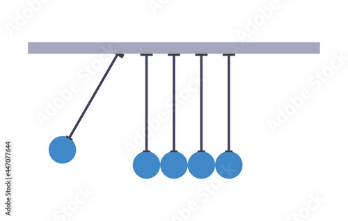 Vector illustration of five pendulum.