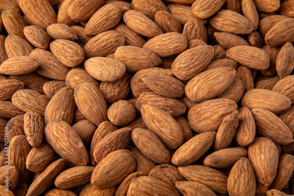 Almond. Healthy dietary nutritional product. Vegetable nut protein. Vegetarian balanced meal. Selective focus Almond. Healthy dietary nutritional product. Vegetable nut protein. Vegetarian balanced meal. Selective focus