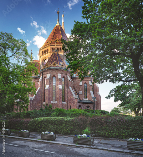 Szilagyi Dezso protestant temple in Budapest, Hungary photo