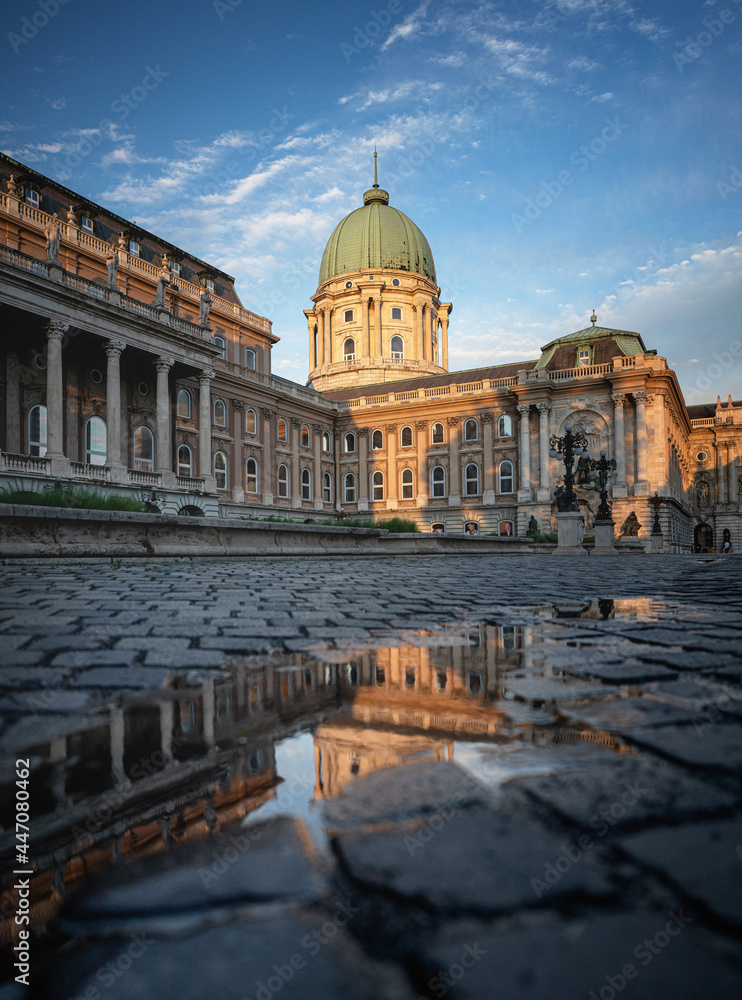 Royal Palace of Buda in Budapest after a summer rain
