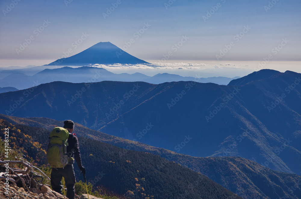 mt.fuji from mt.warusawa, akaishi 悪沢岳、赤石岳からの富士山