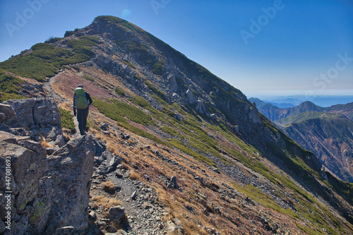 mt.warusawa, mt.akaishi, in autumn, trekking 秋の悪沢岳、赤石岳トレッキング photo