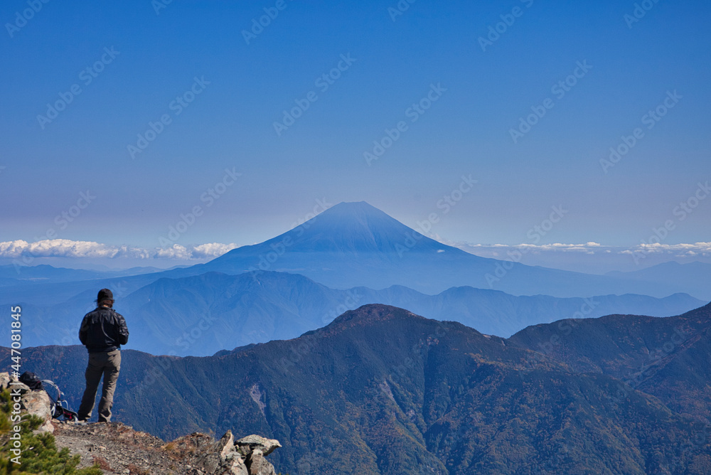 mt.fuji from mt.warusawa, akaishi 悪沢岳、赤石岳からの富士山