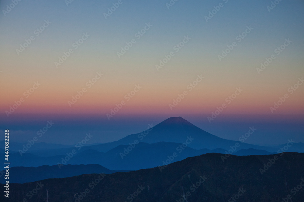 Mt.Fuji, sunset, venus velt  秋の悪沢岳から見た富士山の夕景 