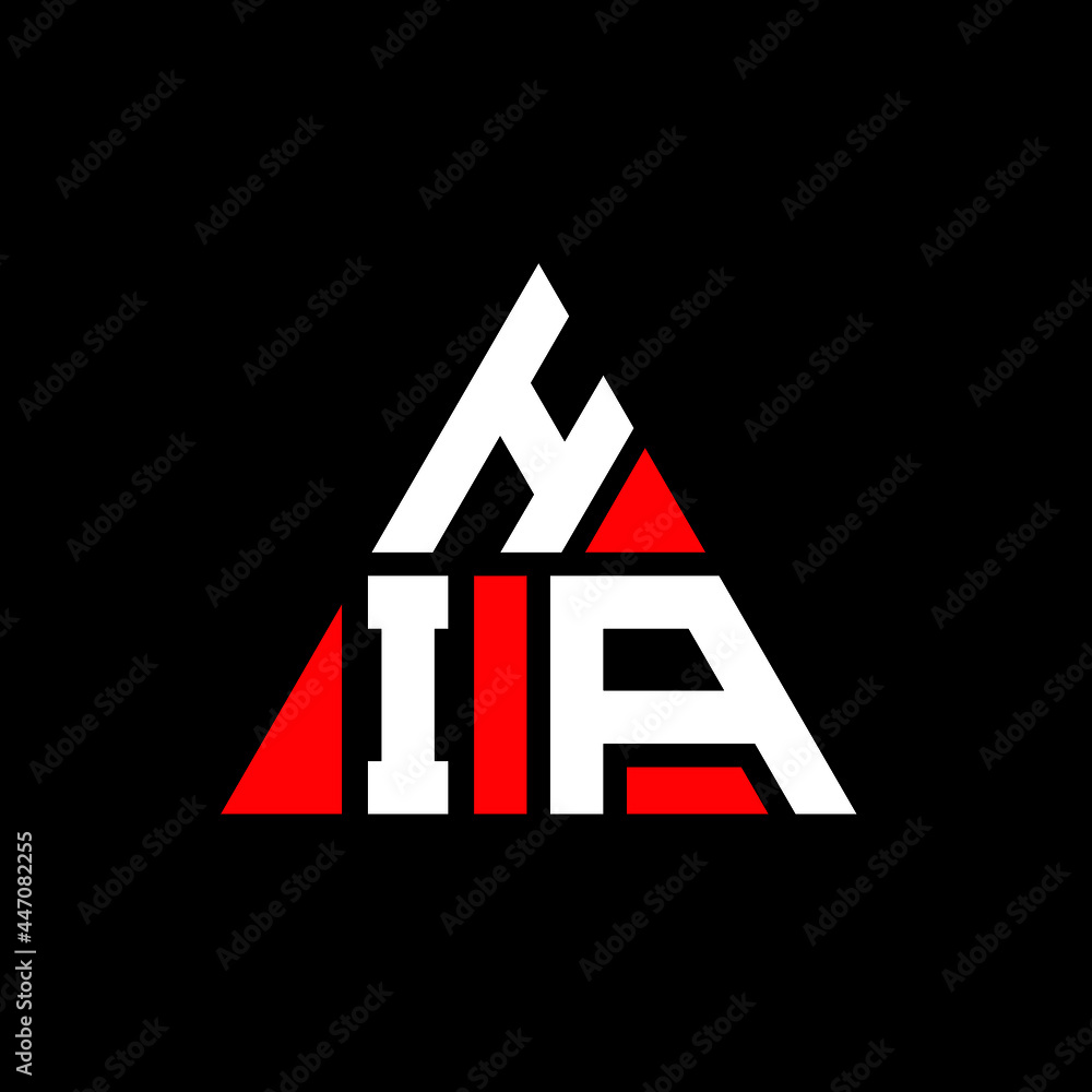 HIA triangle letter logo design with triangle shape. HIA triangle logo ...