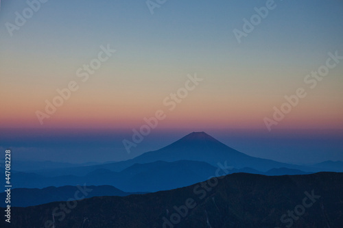 Mt.Fuji, sunset, venus velt 秋の悪沢岳から見た富士山の夕景 