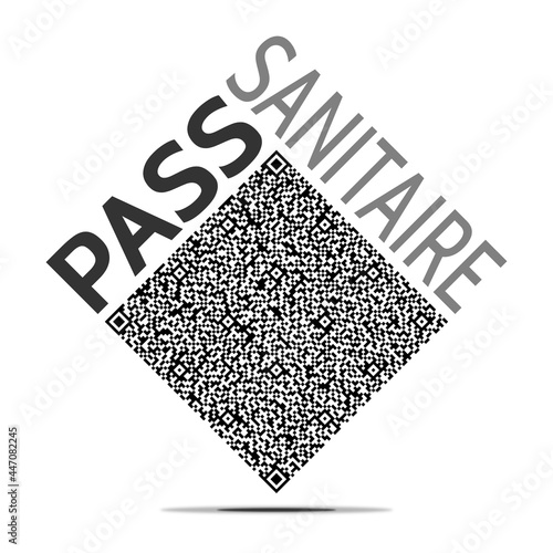 Logo Pass Sanitaire QR Code Gris