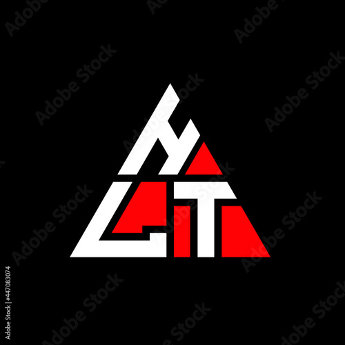 HLT triangle letter logo design with triangle shape. HLT triangle logo design monogram. HLT triangle vector logo template with red color. HLT triangular logo Simple, Elegant, and Luxurious Logo. HLT  photo