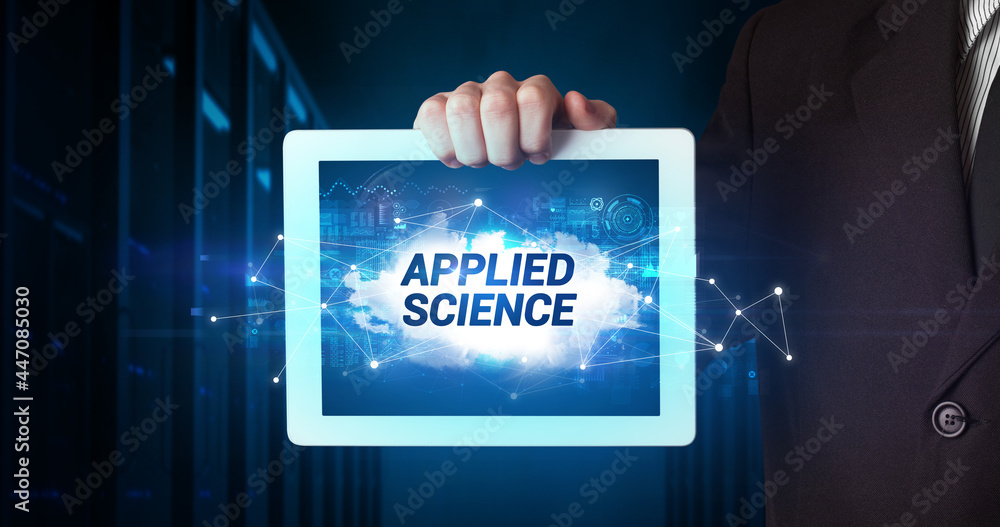 Person holding tablet, technology concept Person holding tablet, technology concept