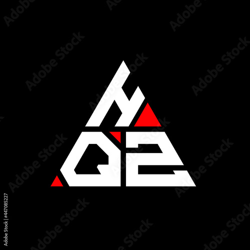 HQZ triangle letter logo design with triangle shape. HQZ triangle logo design monogram. HQZ triangle vector logo template with red color. HQZ triangular logo Simple, Elegant, and Luxurious Logo. HQZ  photo