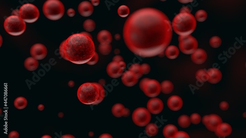 Diseño abstracto de glóbulos, modelo 3d para presentación de ciencia y salud. Ilustración realista tridimensional. Medicina