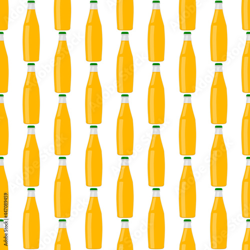 Illustration on theme seamless beer glass bottles with lid for brewery