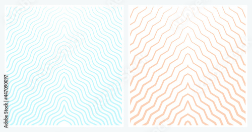 Subtle minimalist curvy flowing lines pattern banners set Free Vector