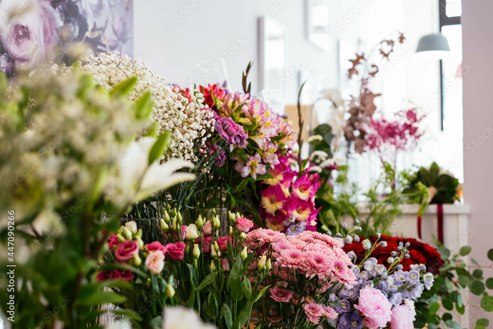 Florist studio space full of flowers Florist studio space full of flowers
