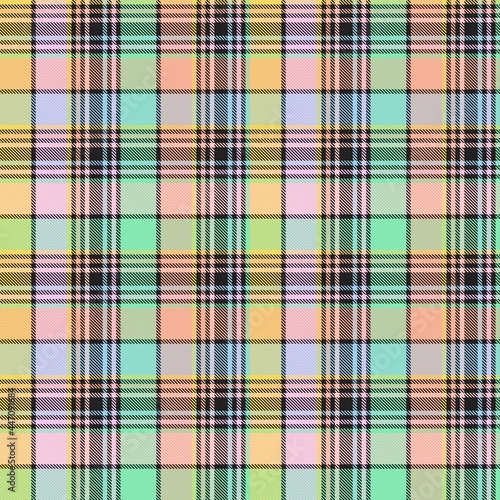 Rainbow Pastel Plaid textured Seamless Pattern