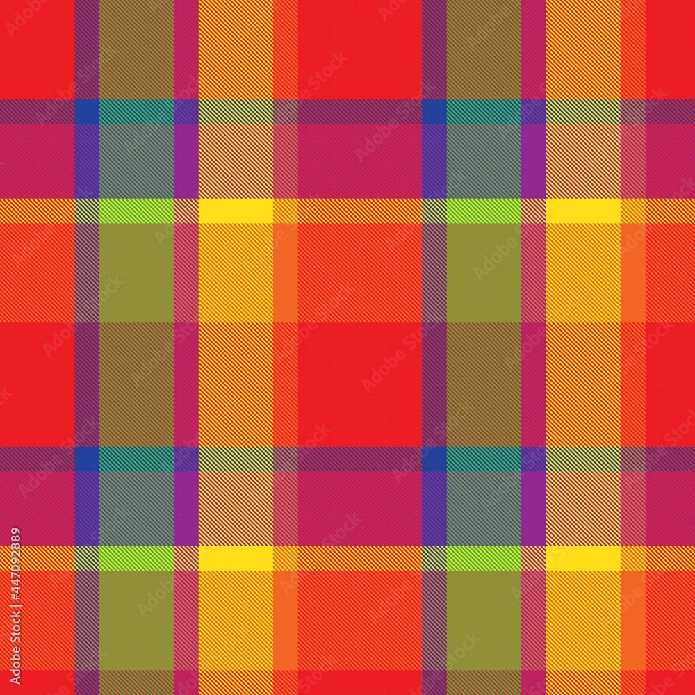 Rainbow Plaid Tartan Checkered Seamless Pattern Rainbow Plaid Tartan Checkered Seamless Pattern