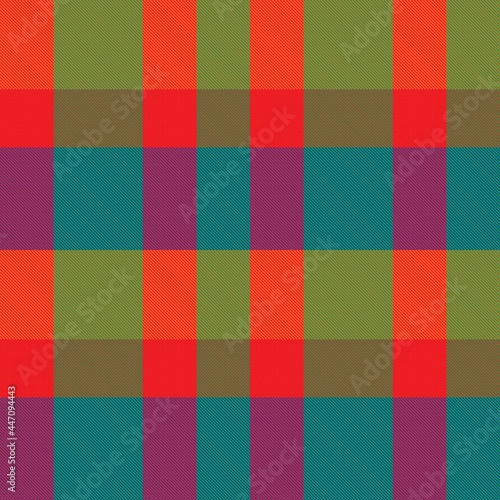 Rainbow Plaid Tartan Checkered Seamless Pattern © Siu-Hong Mok