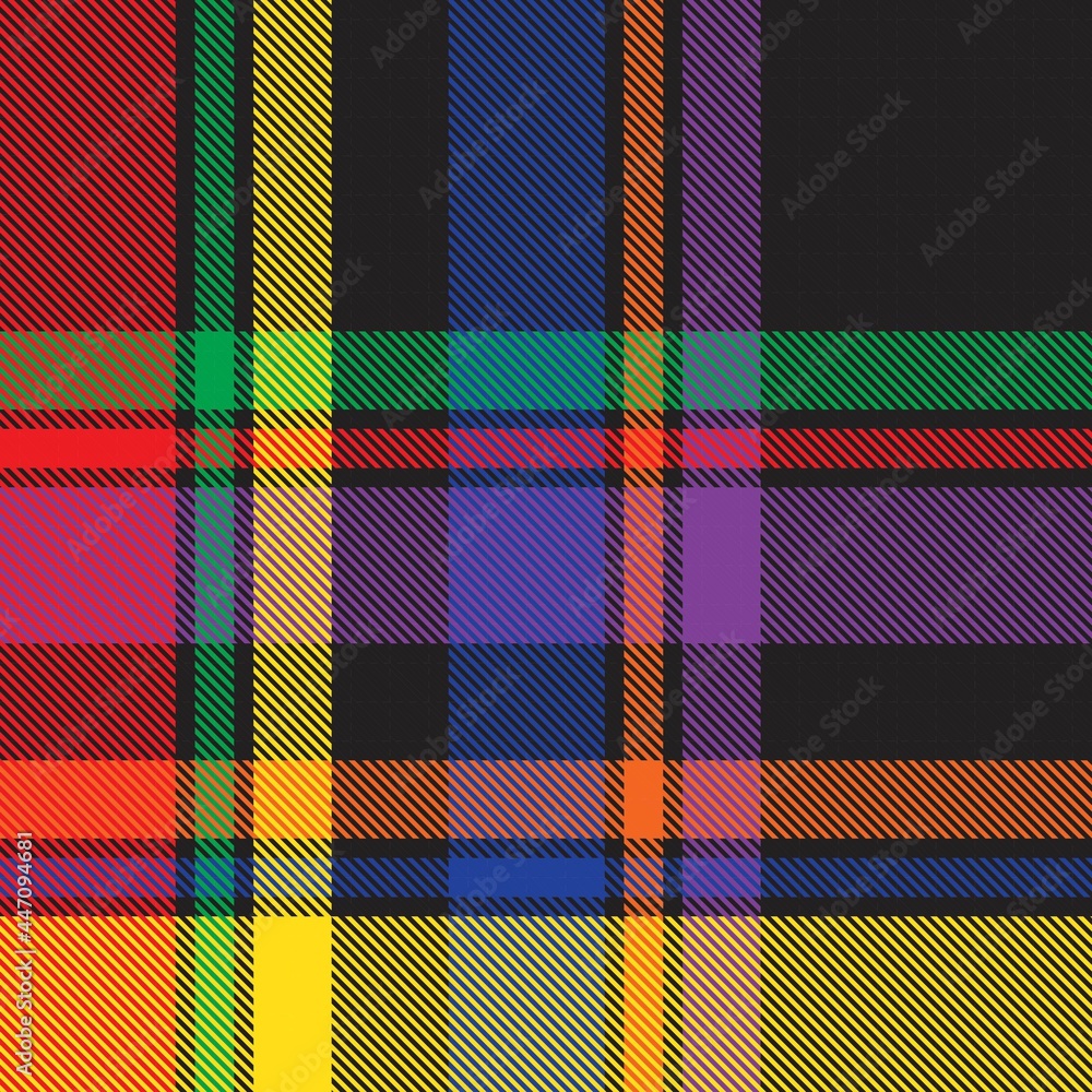 Rainbow Plaid Tartan Checkered Seamless Pattern Rainbow Plaid Tartan Checkered Seamless Pattern