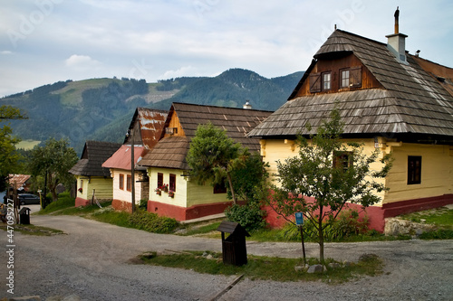 Vlkolinec, Slovakia: period settlement with original wooden houses with unique architecture.
