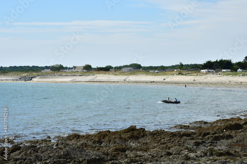 Sarzeau,Penvins,France - june 6 2021 : beach photo