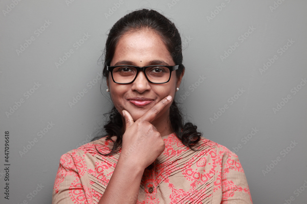 Portrait of a happy smiling woman of Indian ethnicity Portrait of a happy smiling woman of Indian ethnicity