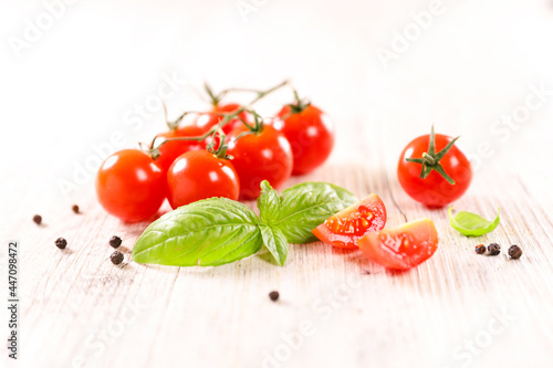 cherry tomato and fresh basil