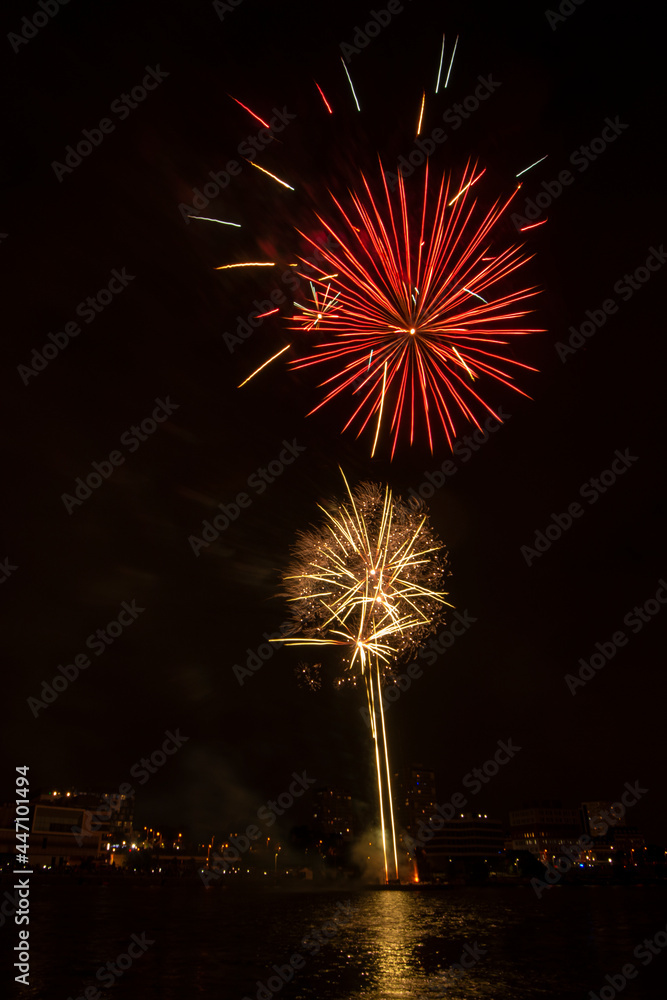 Feu d'artifice , 14 juillet, 2021, Choisy le Roi, 94, Val de Marne