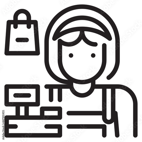 cashier line icon