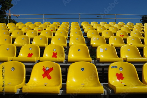 yellow stadium seats