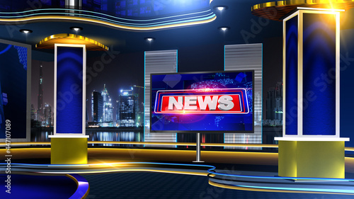  3D rendering background is perfect for any type of news or information presentation. The background features a stylish and clean layout 