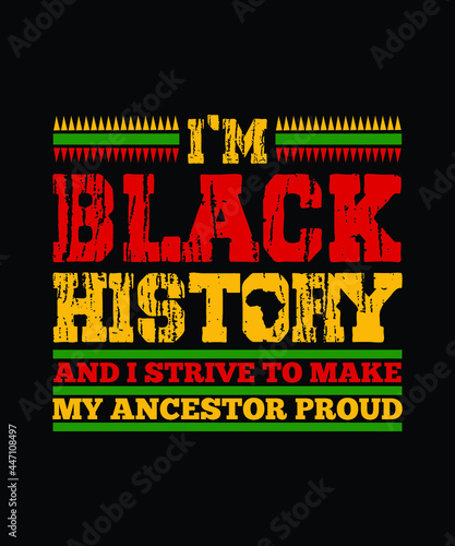I am A Black history t-shirt design vector