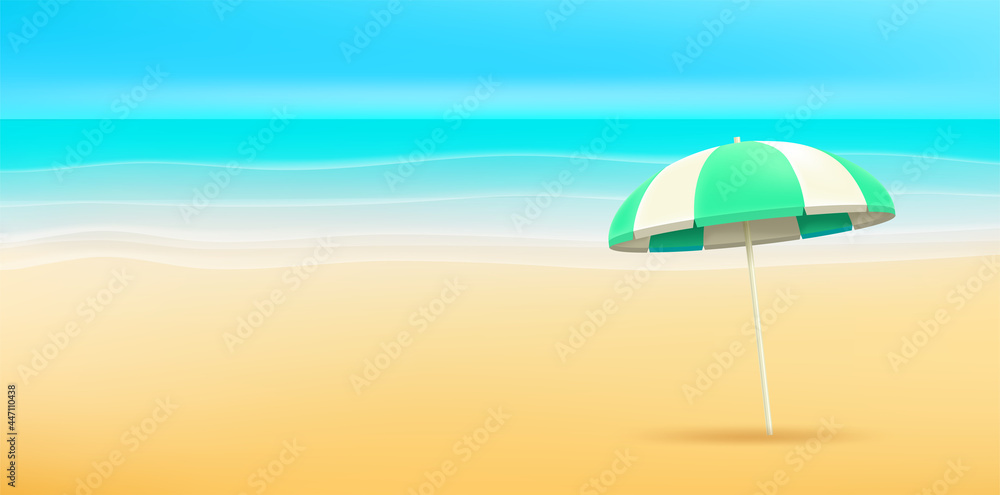 Beach landscape banner with copy space