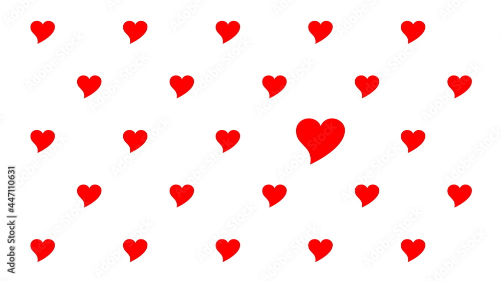 Red Heart Pattern Background